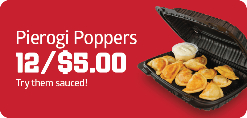 Mini Pierogi Poppers come in twelve for $5.00